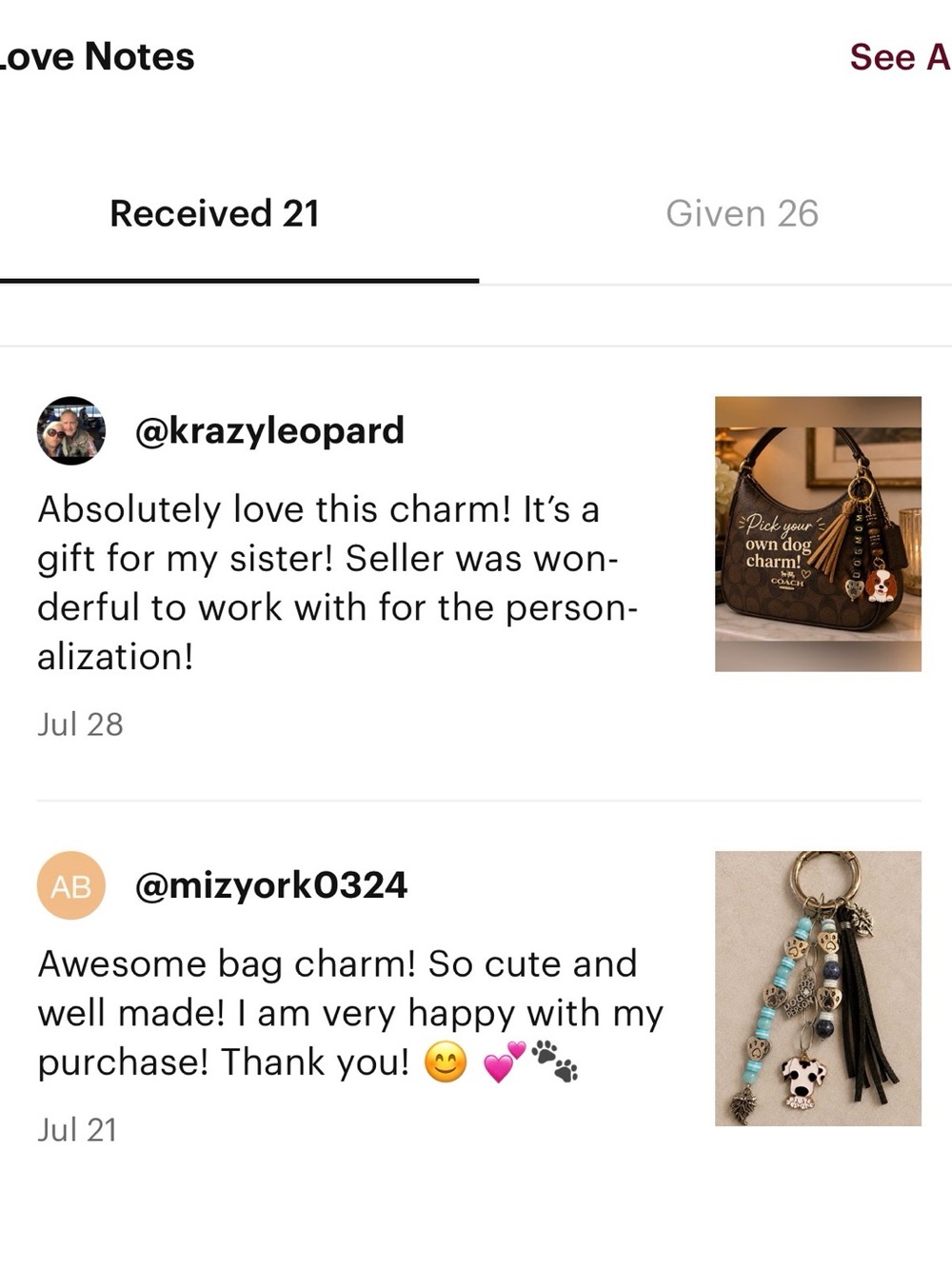 🐾 Dog Lover / “Dog Person” Beaded Bag Charm - Picture 6 of 8
